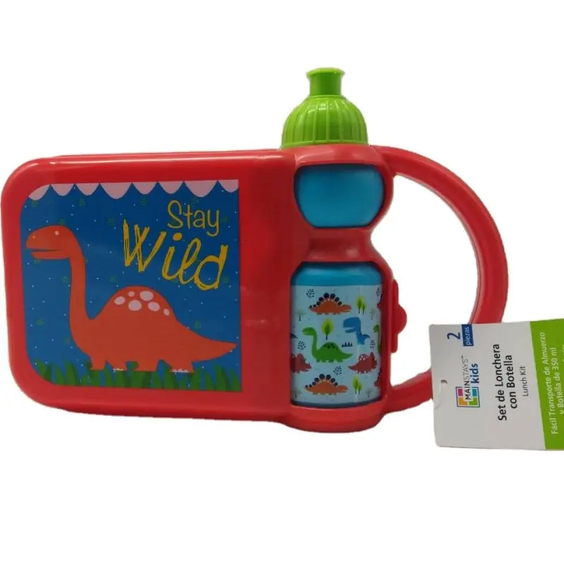 High-Quality BPA free plastic cartoon lunch box and water bottle with handle for kids Product, Products