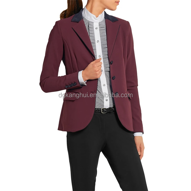 Custom High Quality Women Business Suits Jacket With Pocket Lady Suit Jackets