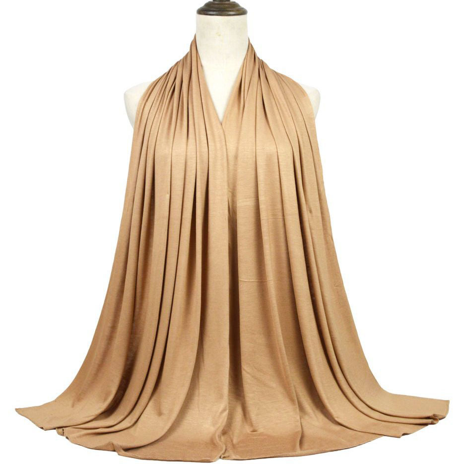 SHUMON Manufacturers Stock Solid Color Cotton Jersey Mercerized Cotton Modal Soft Ladies Hijabs Scarf