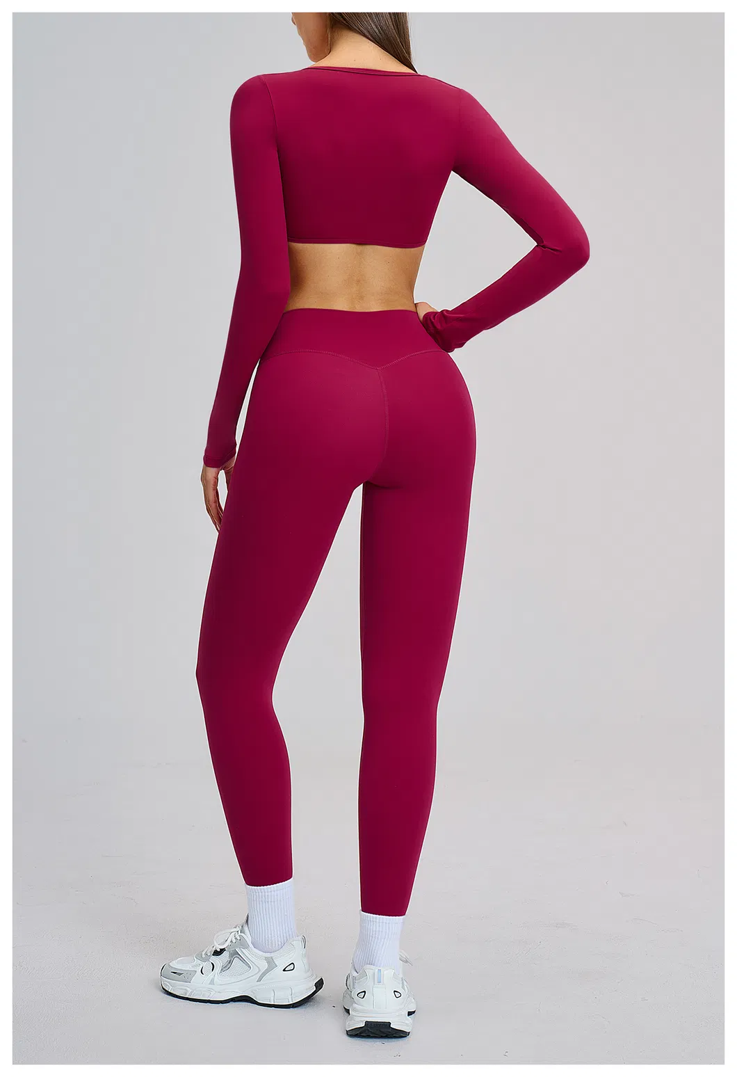 Women's Clothing Slim Fit Long Sleeve Tee Casual Clothes Gym Yoga Tops