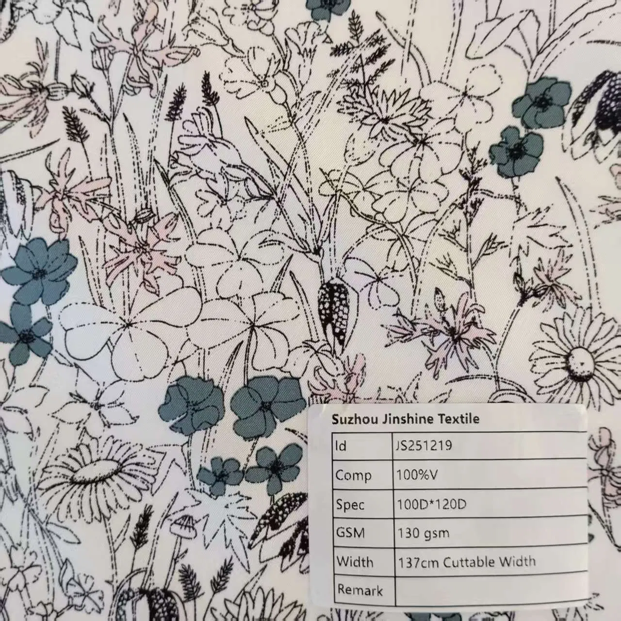 Artistic Hand-Drawn Style Floral Print on Viscose Fabric, 137cm Cuttable Width for Designer Dresses and Resort Wear