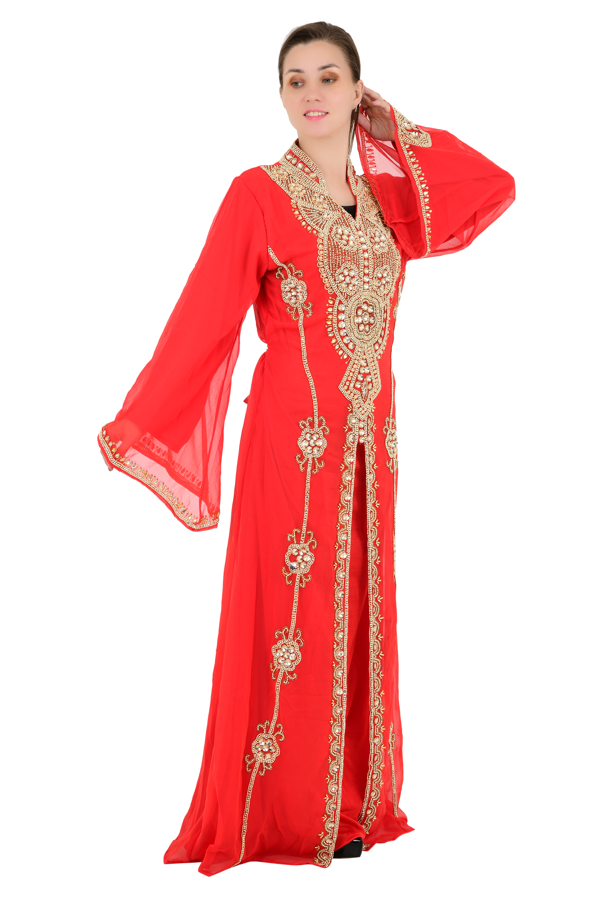 Royal Threads Latest Luxury Collection Design Elegant Casual Lightweight Breathable Anti-Wrinkle Georgette Long Maxi Abaya Dress