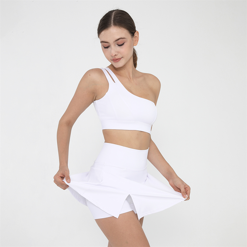 Custom LOGO Tennis Suit Women's High Waist Golf Gym Wear With Removed Bra Workout Sports Short Skirt Tennis Wear