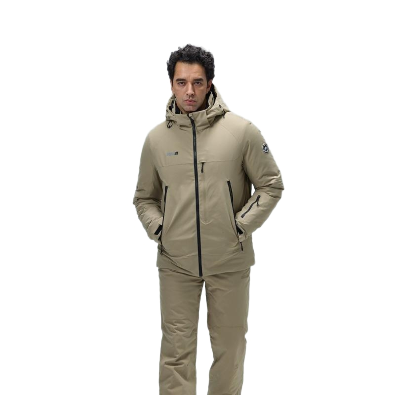 Custom Logo Men Ski Wear for Snowboarding Resort with Stormproof Shell.