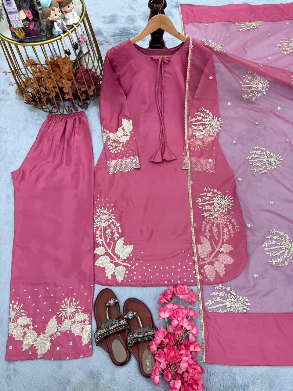 Designer Sequence Work Kurta Set for Women &ndash; Festive Ethnic Wear Collection