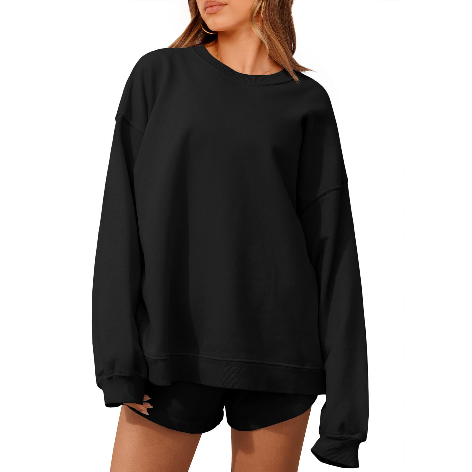 Women Sweatshirt Short Set style 1