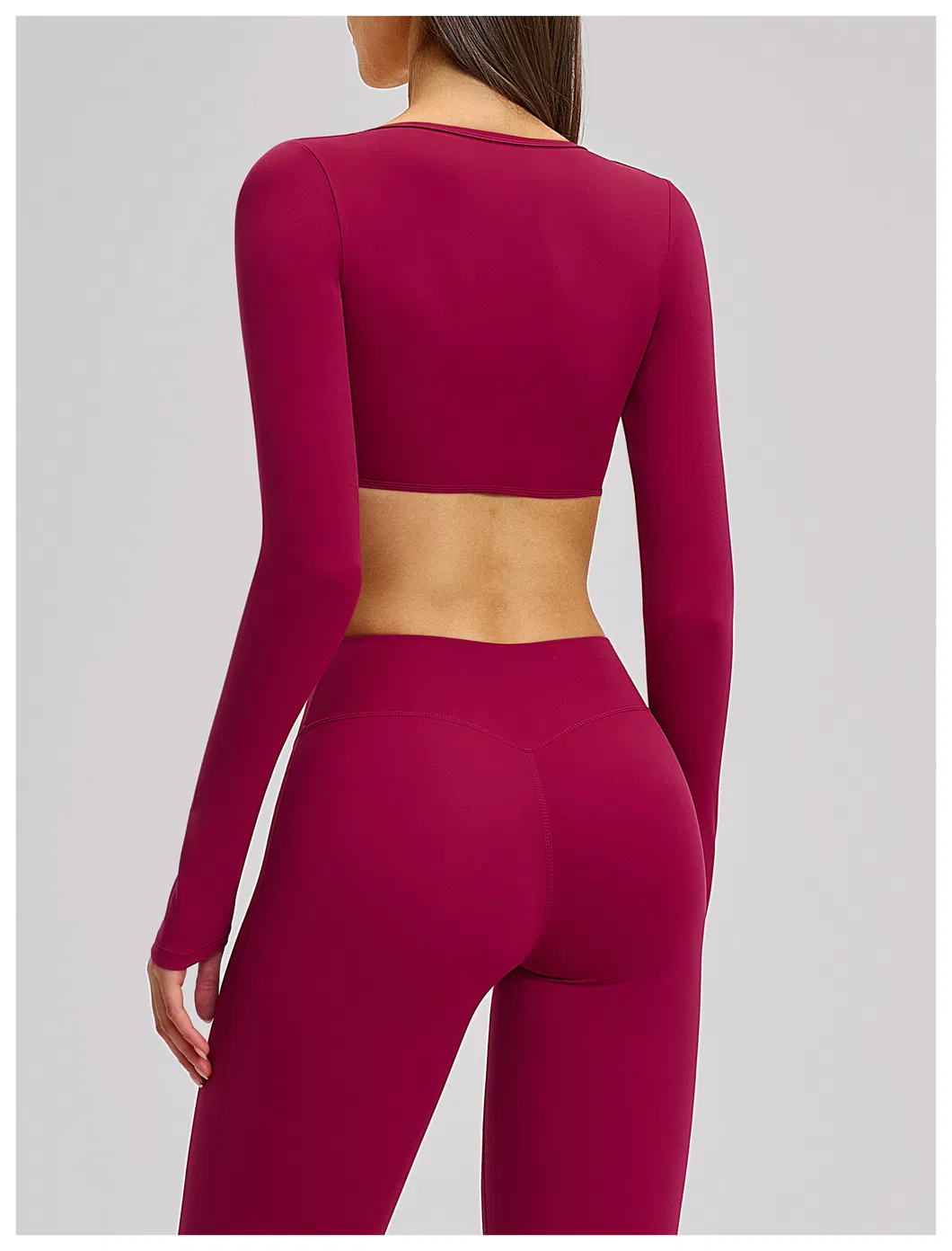 Women's Clothing Slim Fit Long Sleeve Tee Casual Clothes Gym Yoga Tops