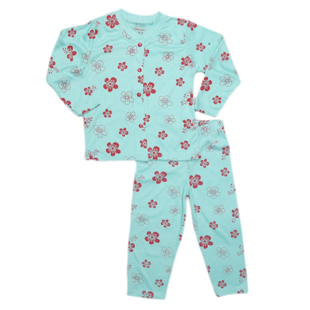 Girls Sleeping Suit - Cyan