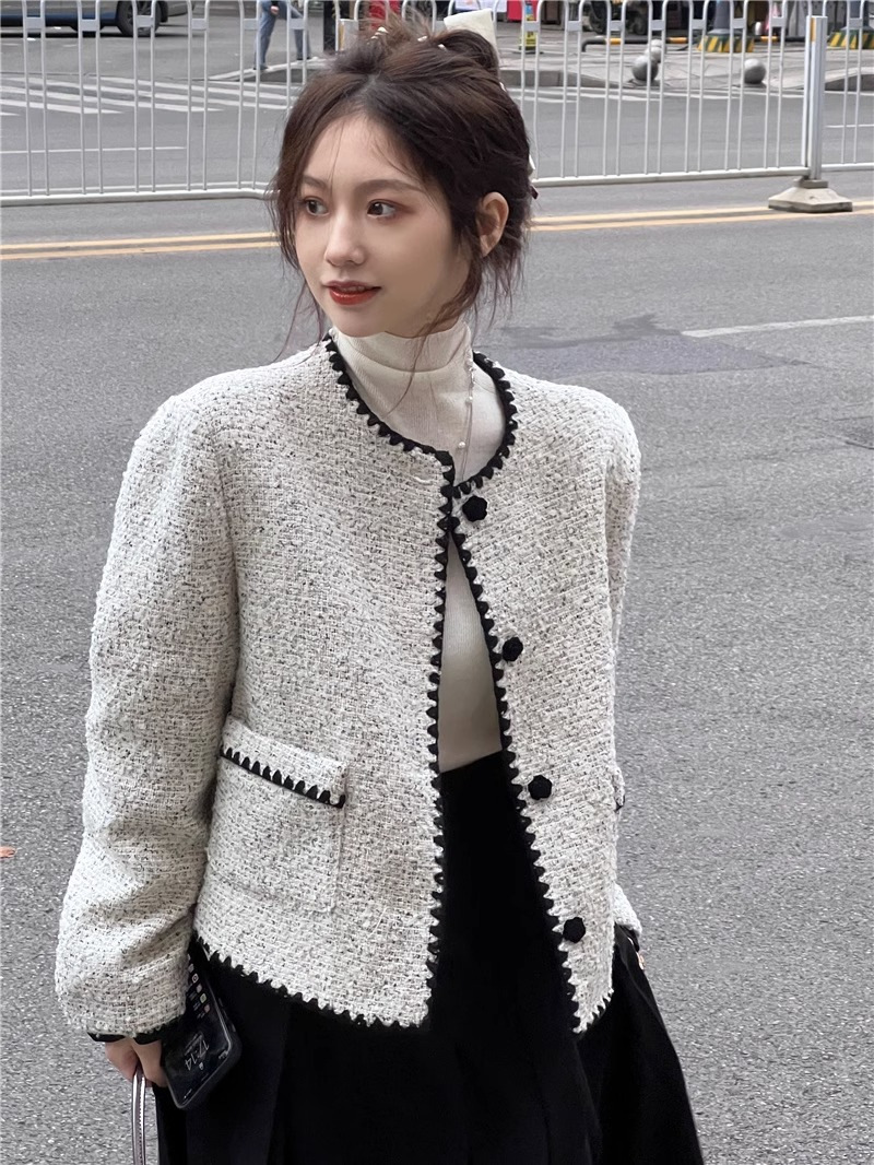 Elegant French Style Women's Coat Autumn Niche Short Socialite Versatile Early Autumn Top