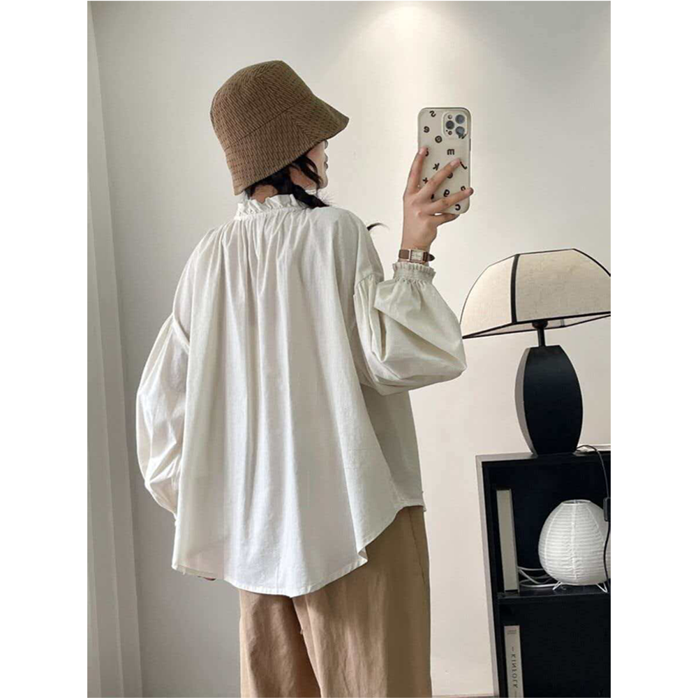 Tie Dye Loose Casual Fashion Top Women's Shirt Retro Breathable Environmentally Friendly Autumn and Winter Clearance
