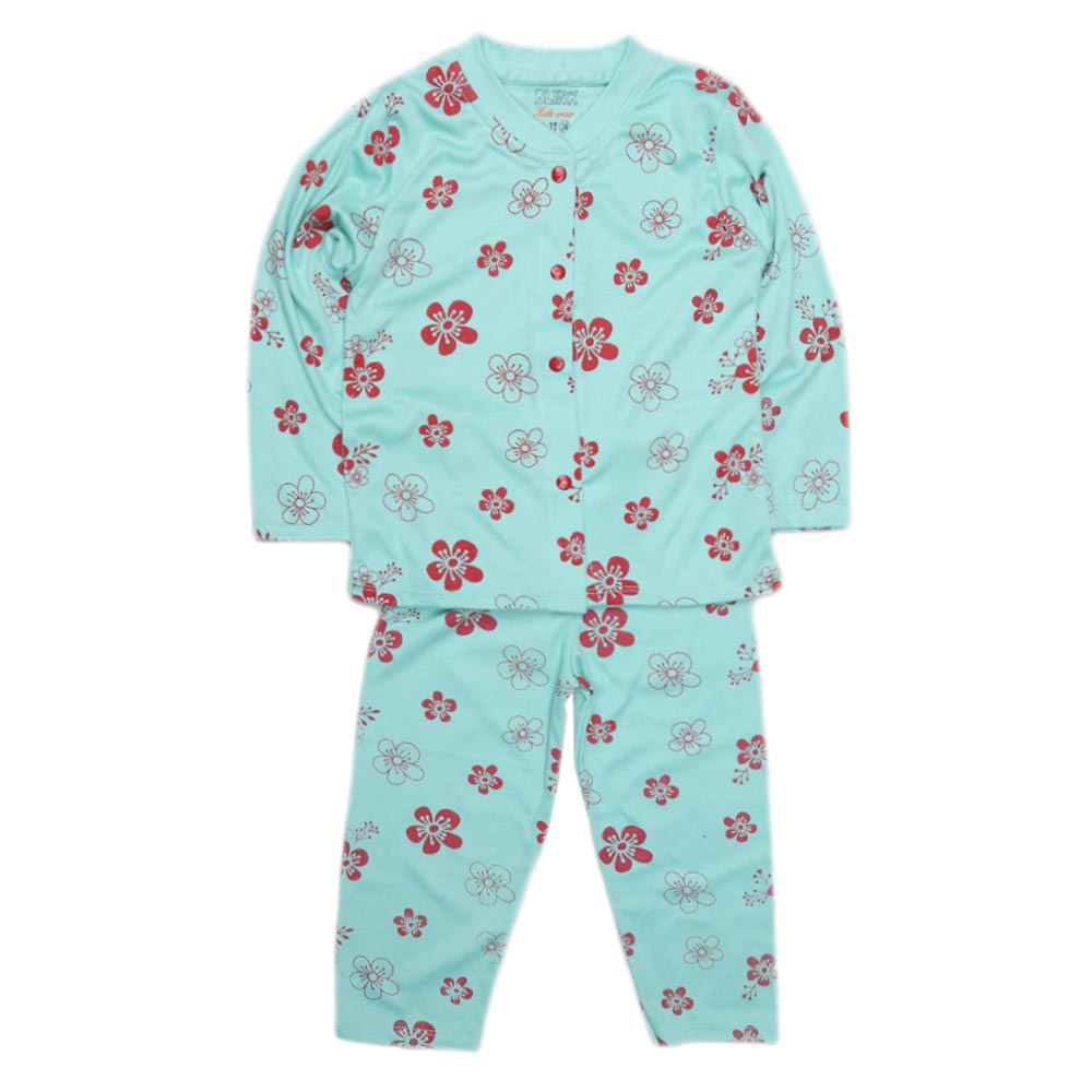 Girls Sleeping Suit - Cyan