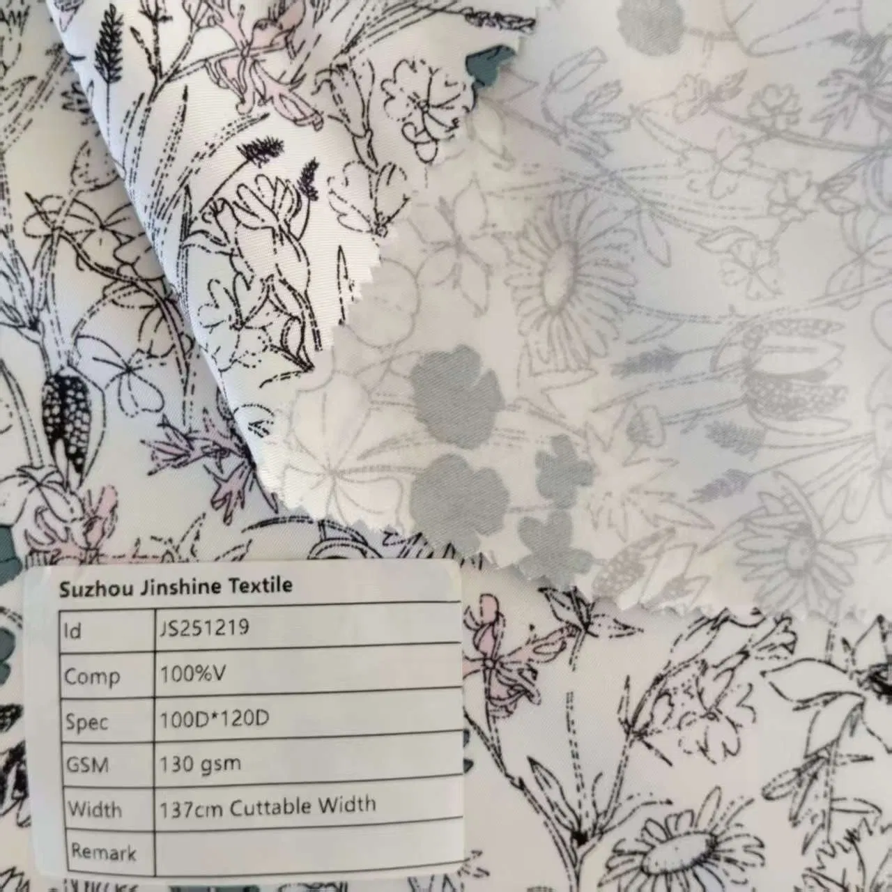 Artistic Hand-Drawn Style Floral Print on Viscose Fabric, 137cm Cuttable Width for Designer Dresses and Resort Wear