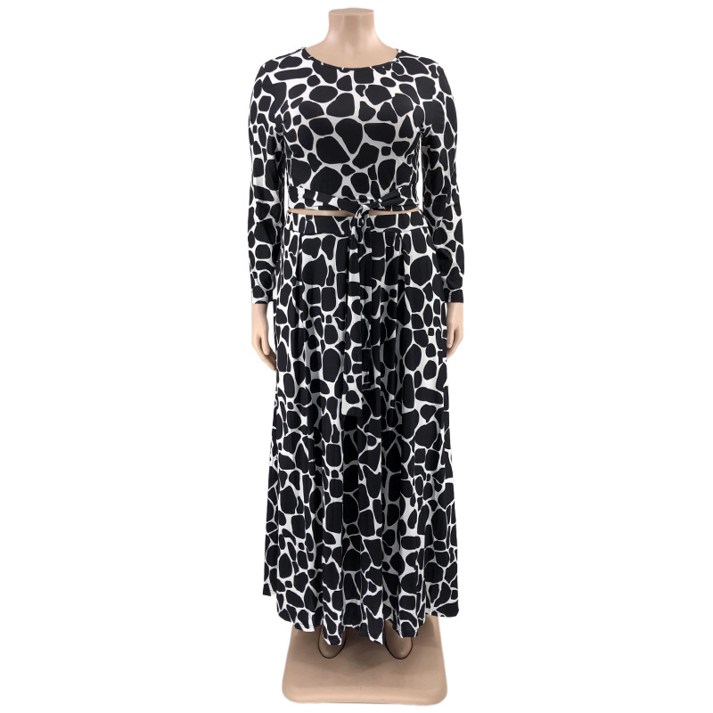 Spring Autumn Women Casual Maxi Loose Dress Set, Fashionable Long Dress for Seasonal Comfort