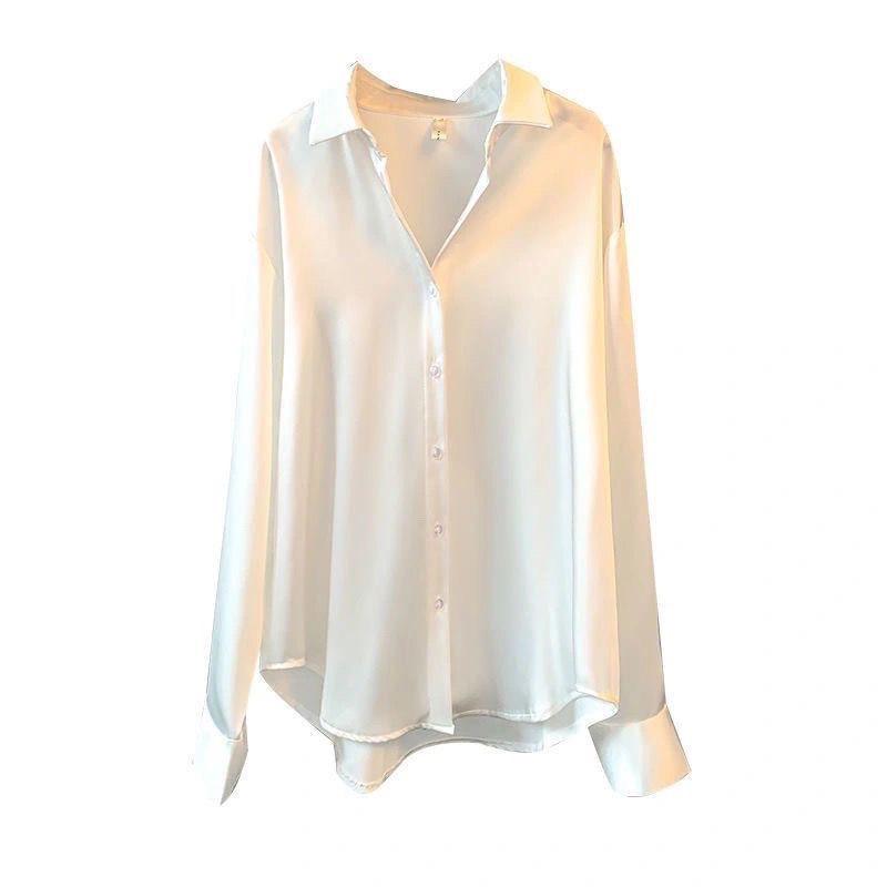 Luxury Women's Satin Office Blouse Fit