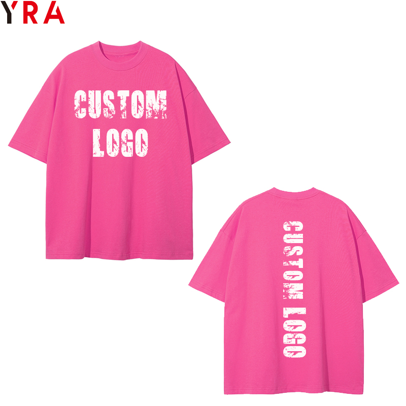 Women's Streetwear Solid Knitted 100% Cotton Regular Fit T-Shirt in Pink Black White-Bulk Order
