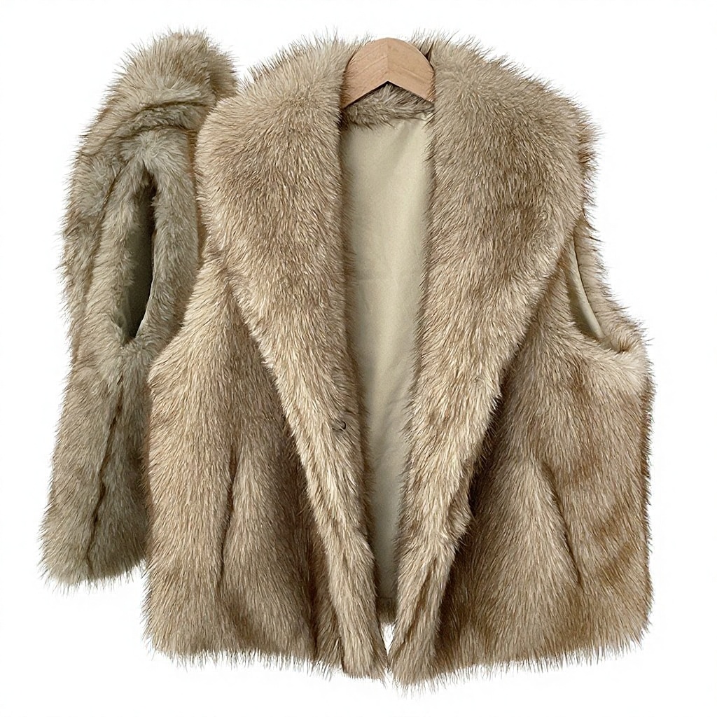 Cross-Border European American Women's Slim Fit Clothing 25 Spring/Autumn New Street Fashion All-Match Pea Coat Artificial Fur
