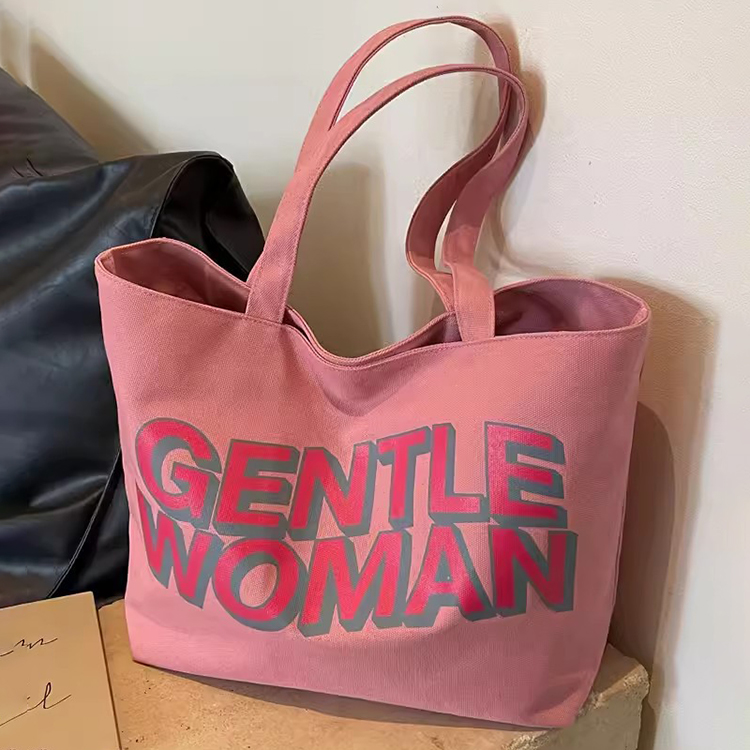 Women's Eco-Friendly Cotton Canvas Tote Bag Custom Recycled Laptop Work Casual Handbag for Shopping Beach Grocery Fashionable