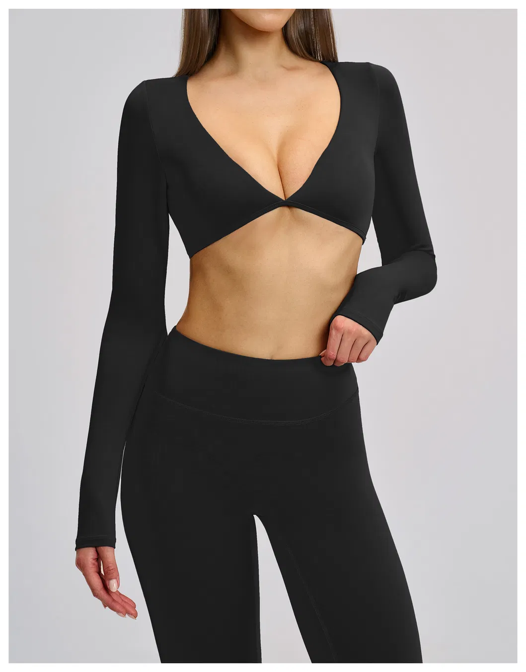 Women's Clothing Slim Fit Long Sleeve Tee Casual Clothes Gym Yoga Tops