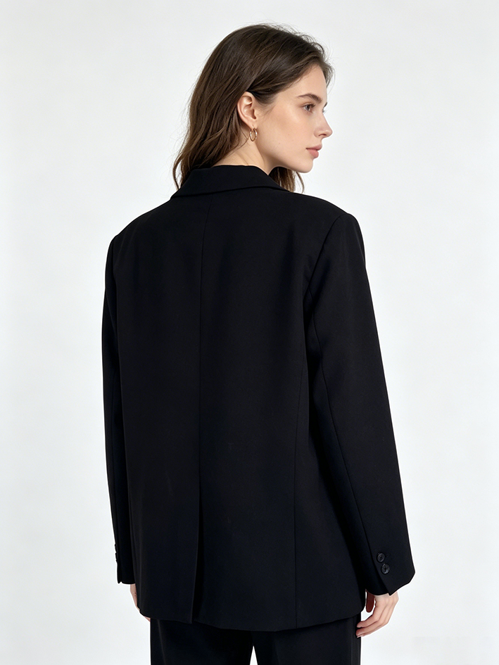 Fast Shipping Factory Direct Women Lightweight Black Blazer Versatile Suit Jacket Daily Work Wear Portable Office Outerwear