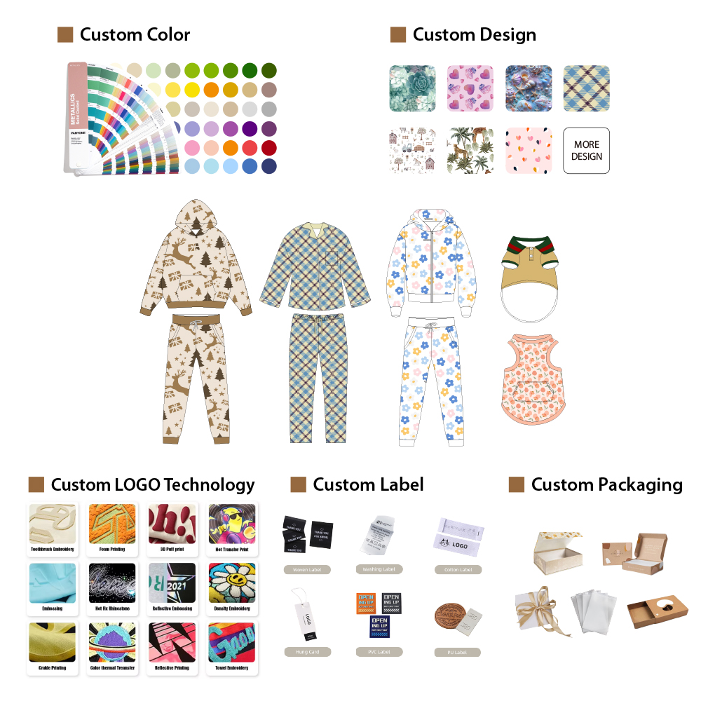 Joymay Custom Pattern Womens Sleepwear Set Summer 2 Piece Bamboo Nightgowns Pajamas Suit Breathable Women's Loungewear for Home