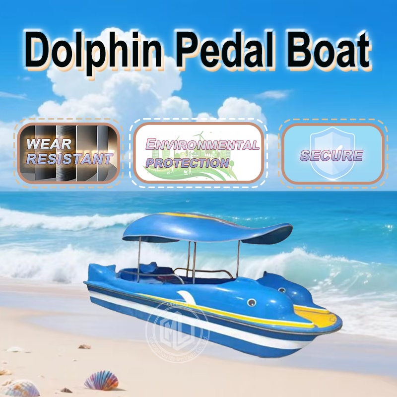 20 - Year Manufacturer 4 - Person Dolphin Pedal Boat, Wear - Resistant &amp; Eco - Friendly, Ideal for Water Parks &amp; Resorts