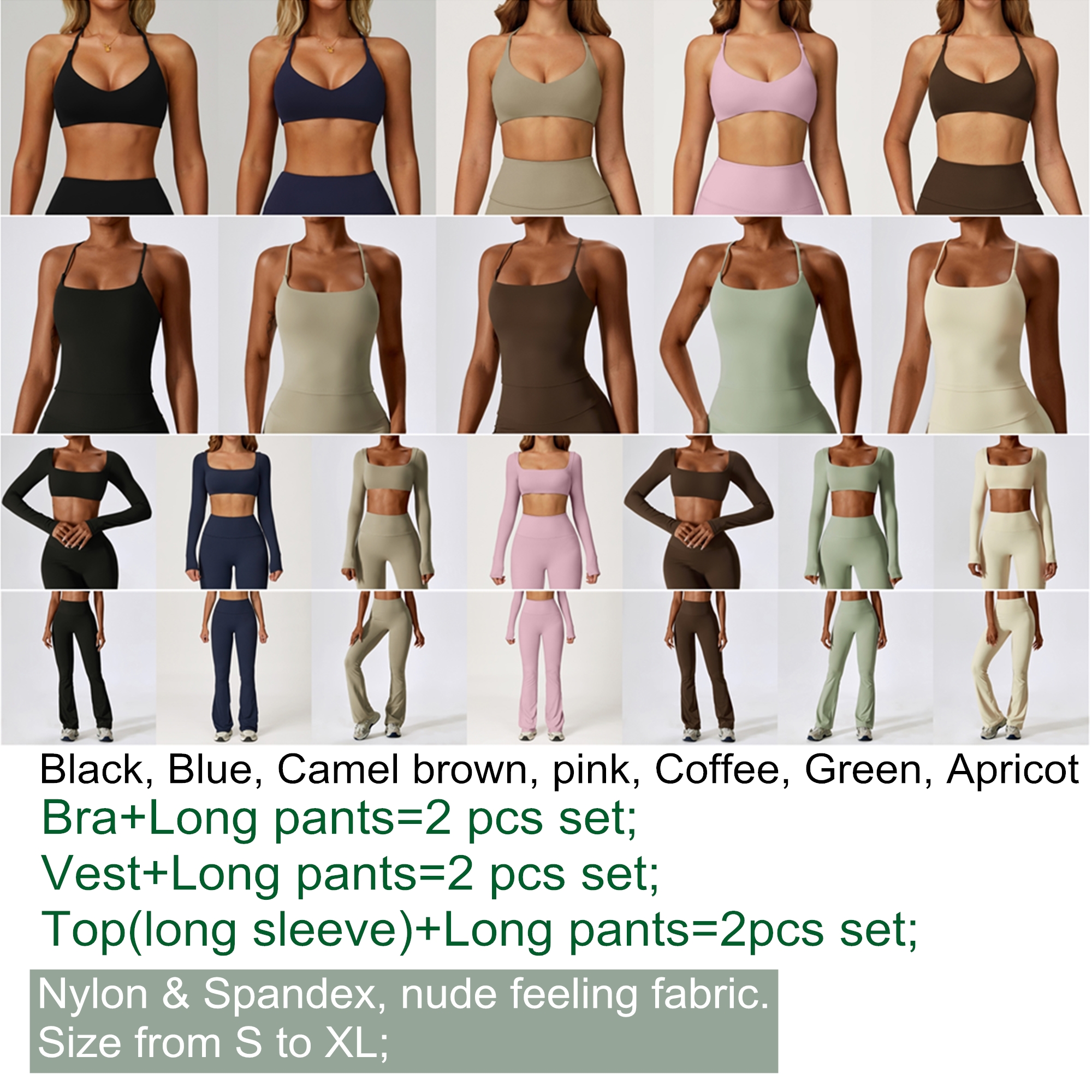 Sunquest Soft Active Wear Yoga Set Sportswear Two Pieces Yoga Suit Gym Fitness Yoga Sets for Women