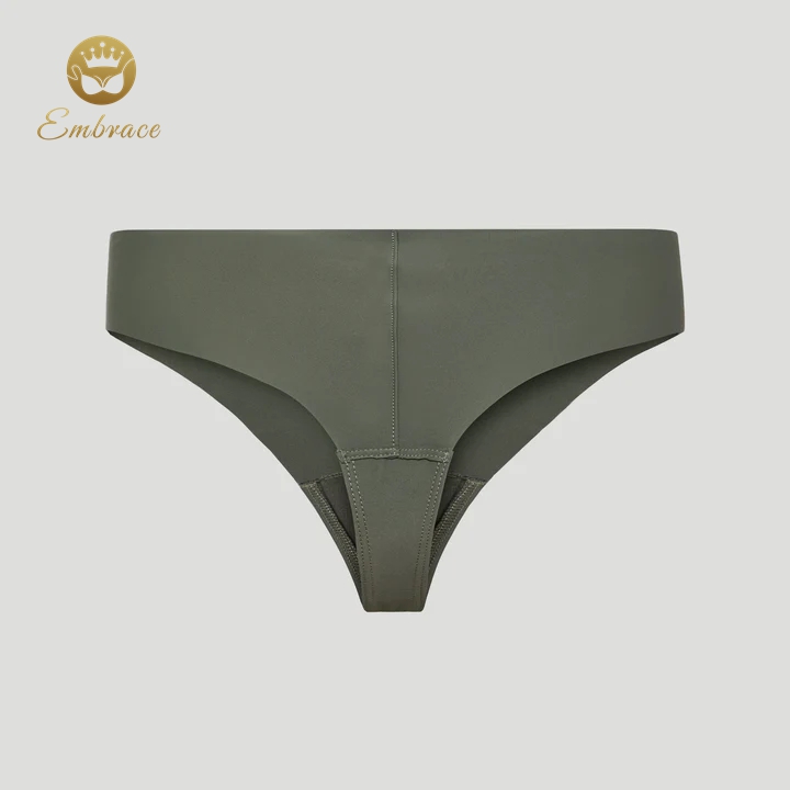 Color Size Customize Camel Toe Proof Underwear New Design Women Panties Cameltoe Coverage Thong Seamless Thong