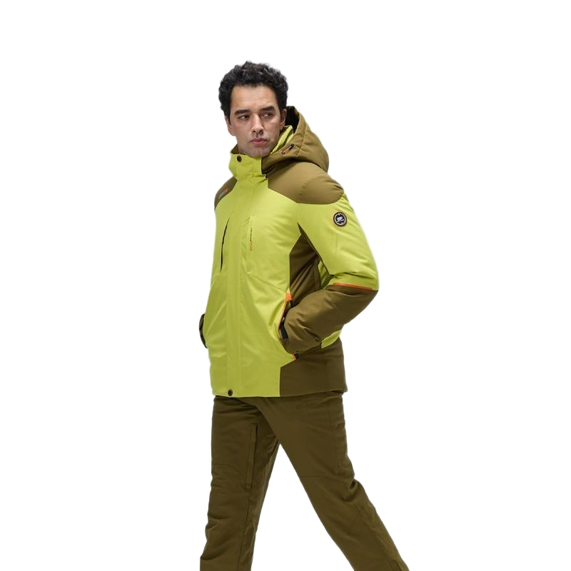 Custom Logo Men Ski Wear for Snowboarding Resort with Stormproof Shell.