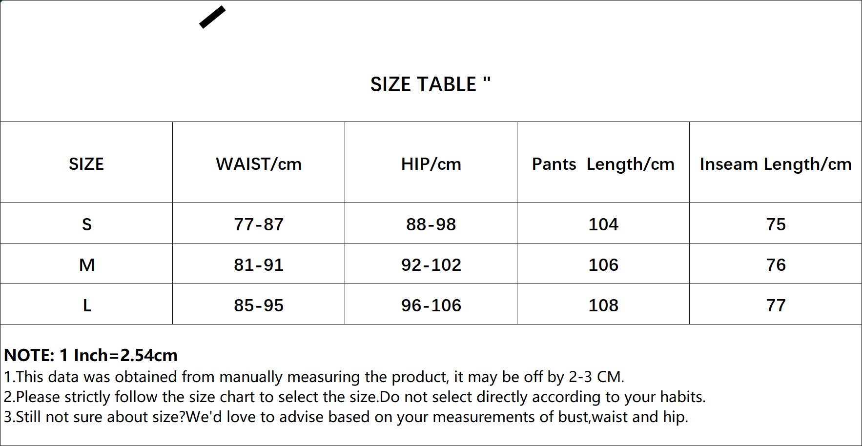 Product measurement info