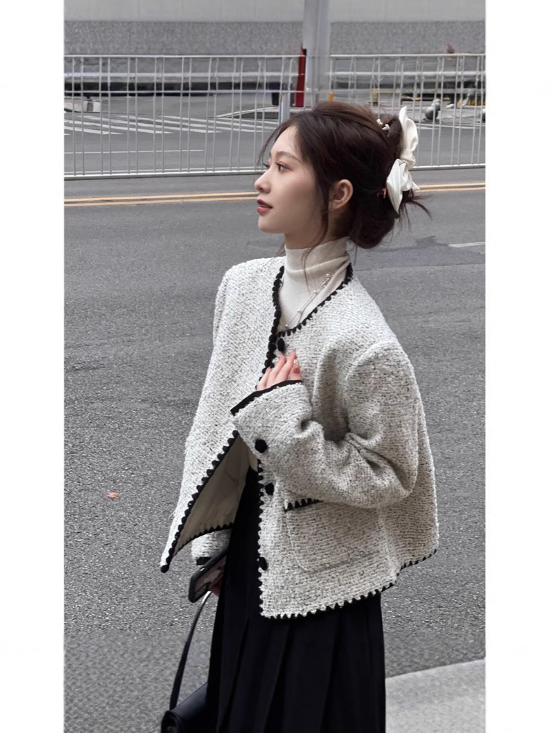 Elegant French Style Women's Coat Autumn Niche Short Socialite Versatile Early Autumn Top