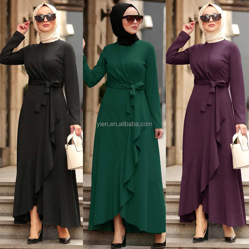 Long Sleeve Leisure Woman Dresses Lace-up Length-skirt Woman Dresses