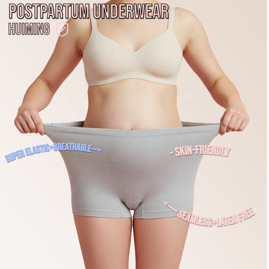 Nice Soft High Waist Maternity Underwear Eco-Friendly Plus-Size Stretch Undershorts for Women Plain Postpartum Clothing