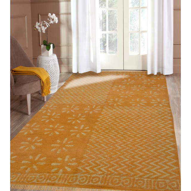 Printed Yellow Rug