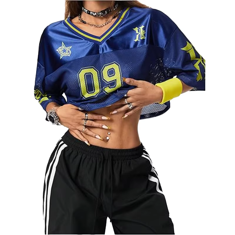 Innovative Women Breathable Streetwear Short Softball Jerseys