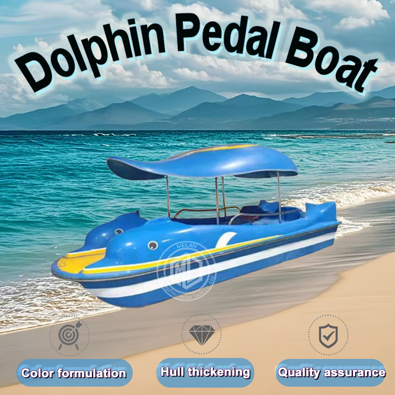 20 - Year Manufacturer 4 - Person Dolphin Pedal Boat, Wear - Resistant &amp; Eco - Friendly, Ideal for Water Parks &amp; Resorts