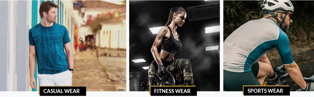 Sportswear product categories showcase