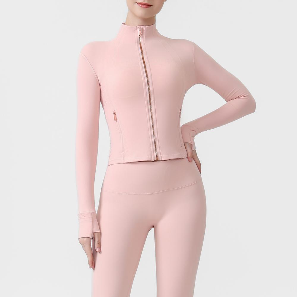 Custom Women Yoga Jacket Cardigan Autumn Winter Quick-Dry Breathable Slim Fit Outerwear Fitness Activewear Wholesale OEM