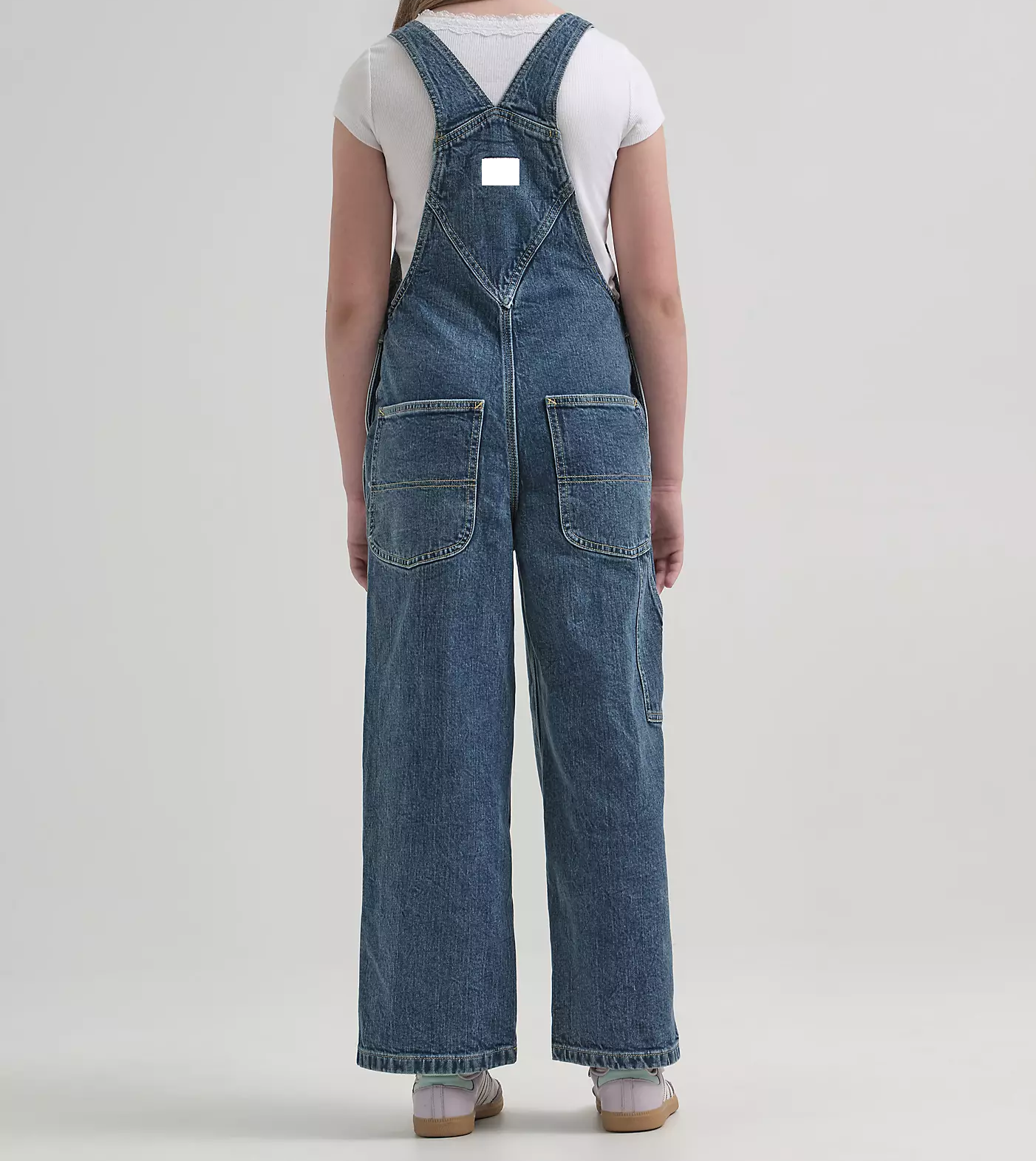 Unisex Women's Denim Overalls Blue Classic Fit with Adjustable Straps for Kids Casual Wear