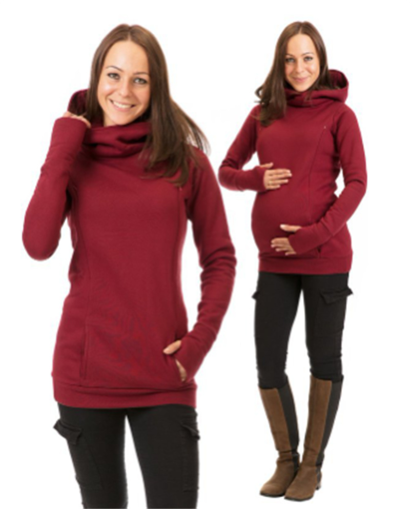 Hot sales Breastfeeding maternity garment with added insulation and thickening, with a hood and long sleeves