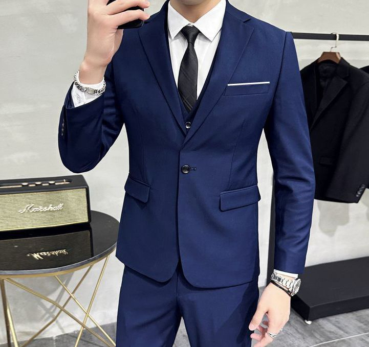 Men Polyetser and Viscose Fused Ready-to-Wear Formal Business Suit