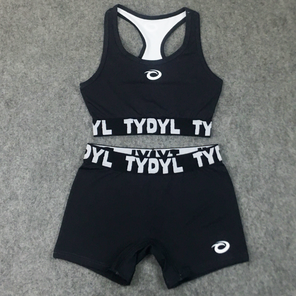 Stylish Black Polyester Spandex Ladies Sportswear Set Comfortable and Flexible Vest with Unique Design for Casual Wear
