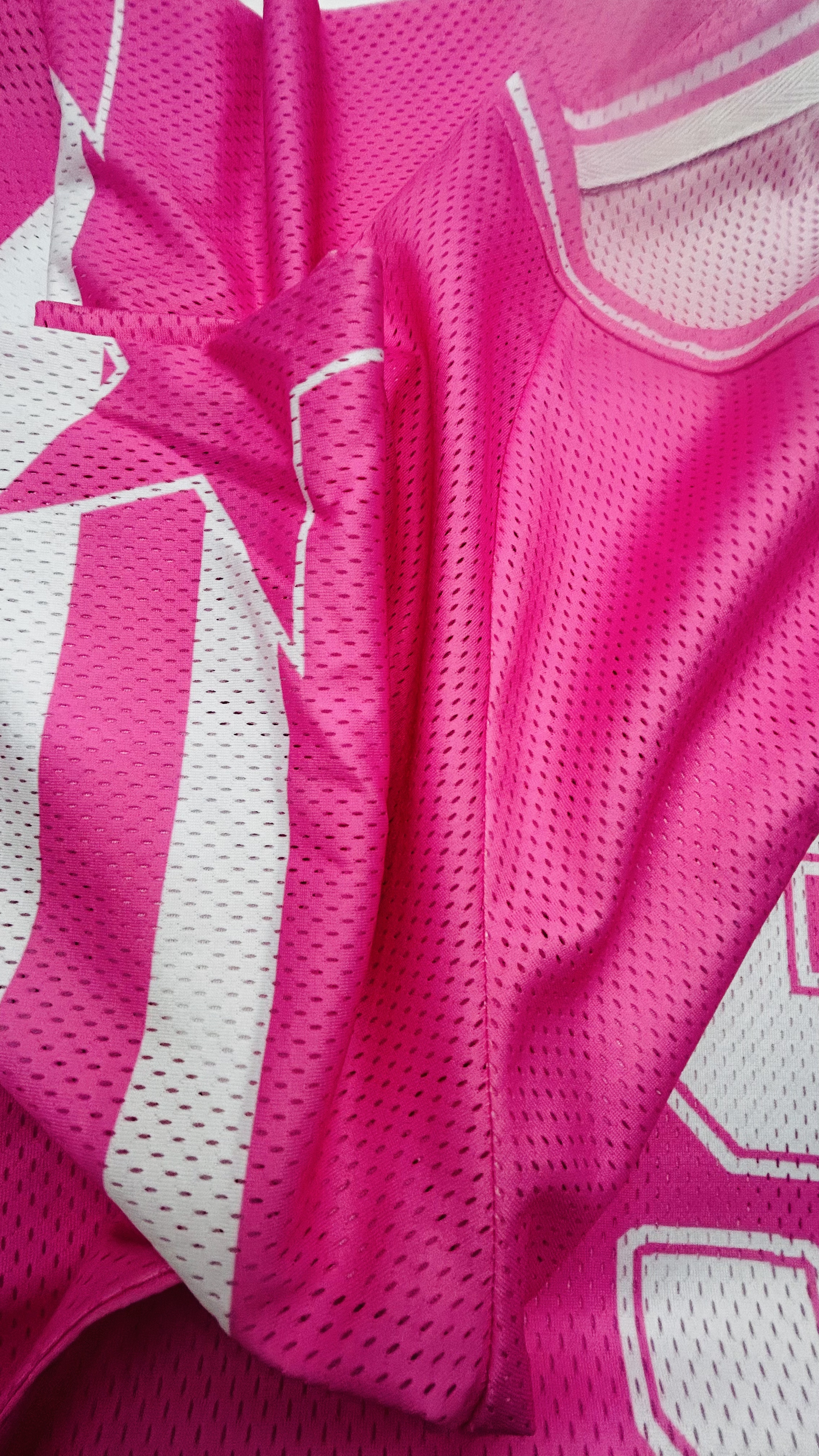 Custom Printed Breathable V-neck Women's Vintage Oversize Boxy Mesh Cropped Jersey 100% Polyester High Street Soccer Sports