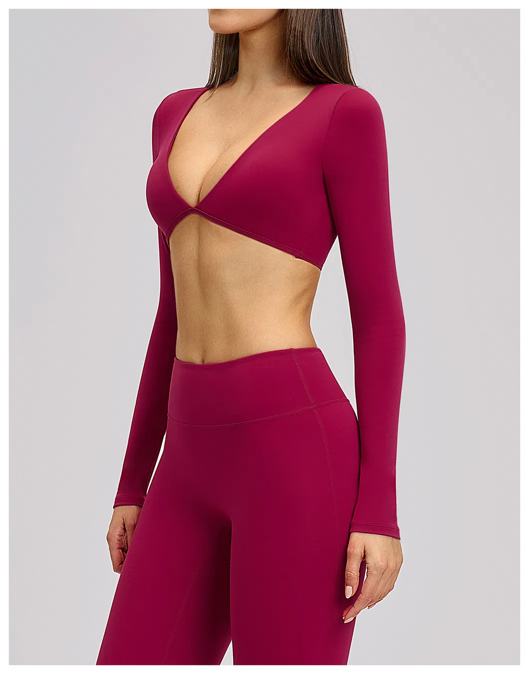 Women's Clothing Slim Fit Long Sleeve Tee Casual Clothes Gym Yoga Tops