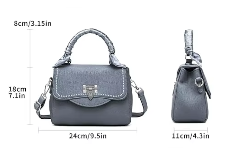 Women's Eco-Friendly Durable Water Resistant Portable Satchel Handbag with Adjustable Strap Top Handle &amp; Shoulder Bag