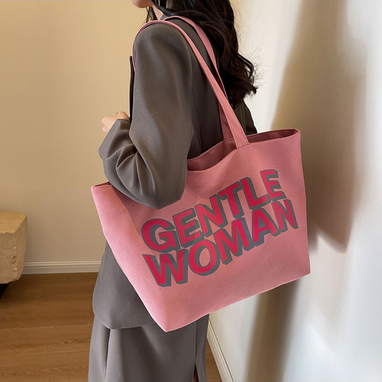 Women's Eco-Friendly Cotton Canvas Tote Bag Custom Recycled Laptop Work Casual Handbag for Shopping Beach Grocery Fashionable