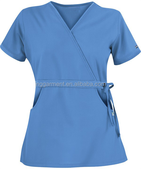 Custom Wholesale Women V-Neck Top Hospital Medical Nurse Maternity Scrubs Uniform Suit Set for Pregnant Women