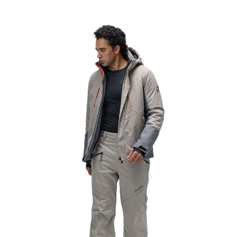 Custom Logo Men Ski Wear for Snowboarding Resort with Stormproof Shell.