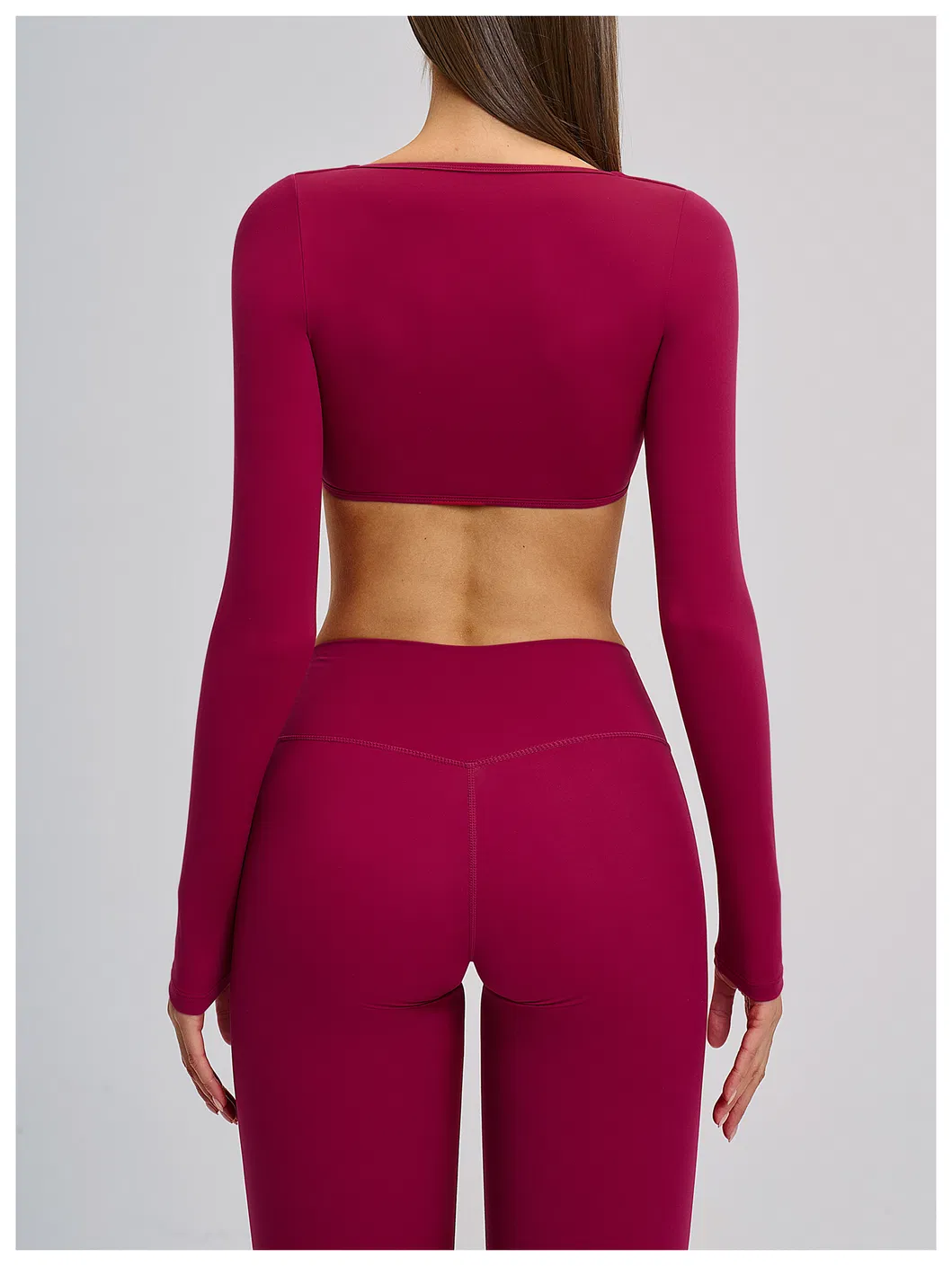 Women's Clothing Slim Fit Long Sleeve Tee Casual Clothes Gym Yoga Tops