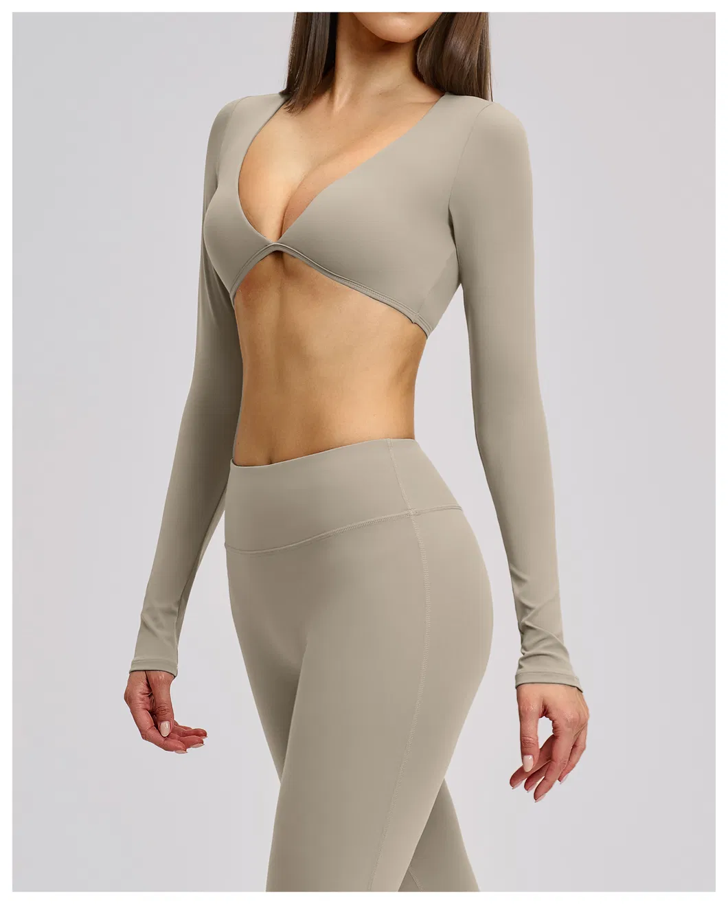 Women's Clothing Slim Fit Long Sleeve Tee Casual Clothes Gym Yoga Tops