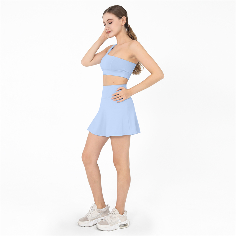 Custom LOGO Tennis Suit Women's High Waist Golf Gym Wear With Removed Bra Workout Sports Short Skirt Tennis Wear